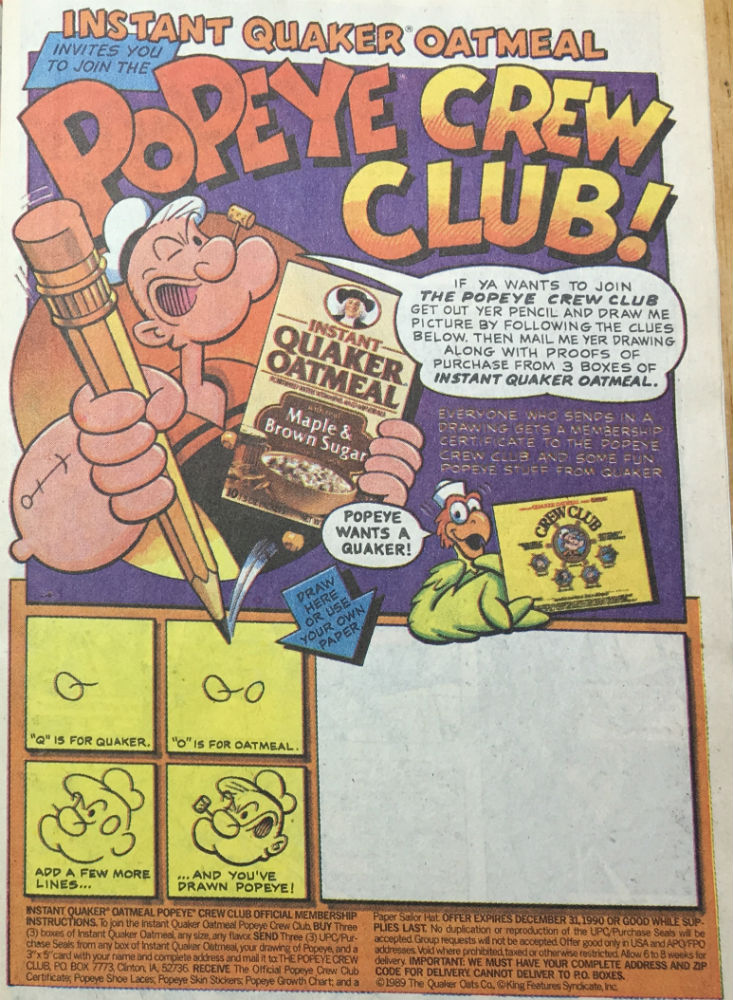 Popeye Oatmeal Instant Quake 3r
